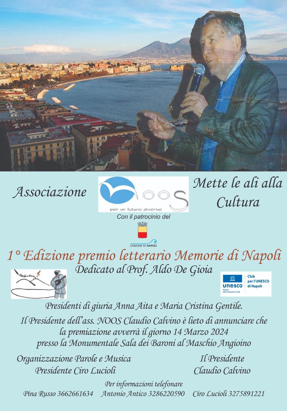 1°Edizione Premio Letterario Memorie di Napoli